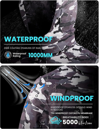 Women'S Waterproof Ski Jacket Warm Winter Coats Windproof Winter Jackets for Women Fleece Lined Windbreaker with Hood